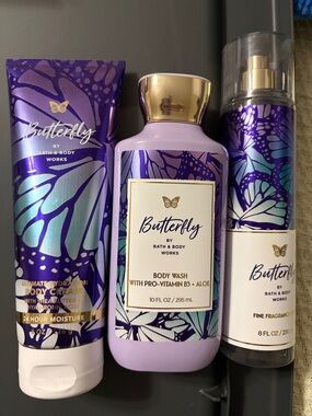 Bath & Body Works Butterfly Body Wash, Body Cream & Fragrance Mist